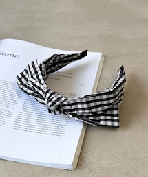 3coins | ギンガムチェックリボンカチューシャ(カチューシャ)