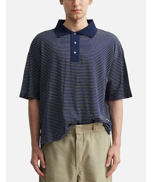 ami（アミ）の「Cotton Striped Ami De Coeur Polo（その他・メンズ・other・XS/S/M/L）」の3枚目の写真