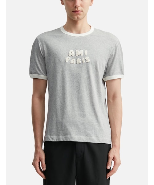 ami（アミ）の「Cotton Ami Paris Knitted Patch T-Shirt（その他・メンズ・other・XS/S/M/L）」の3枚目の写真
