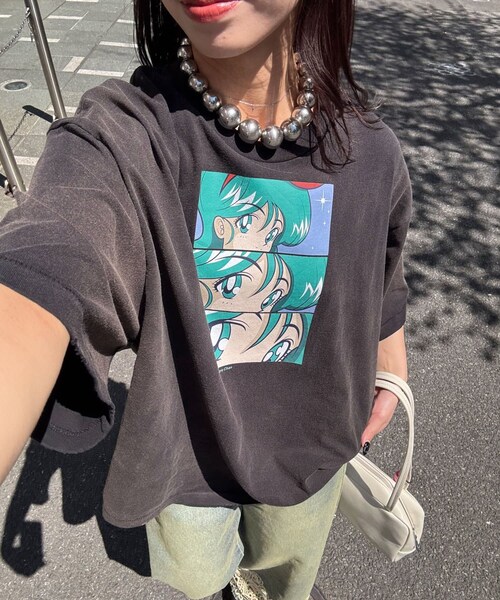 CIAOPANIC(チャオパニック)の「【RePRODUCTION LABEL / リプロダクションレーベル】アソートヴィンテージフェードTEE(Tシャツ/カットソー・レディース・ブラックその他3/ミッドナイトブルー/ブルー/ブラック/ブラックその他2/カーキ/チャコールグレー/ピンク/オフホワイト/レモンイエロー/シルバー/イエロー/ローズ/グレー/レッド・F)」の4枚目の写真