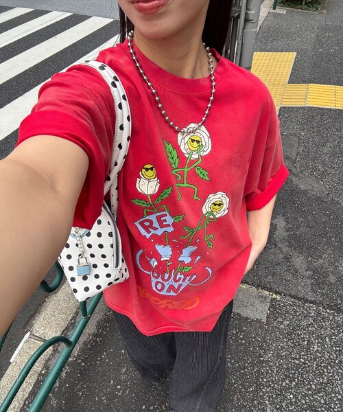 CIAOPANIC(チャオパニック)の「【RePRODUCTION LABEL / リプロダクションレーベル】アソートヴィンテージフェードTEE(Tシャツ/カットソー・レディース・ブラックその他3/ミッドナイトブルー/ブルー/ブラック/ブラックその他2/カーキ/チャコールグレー/ピンク/オフホワイト/レモンイエロー/シルバー/イエロー/ローズ/グレー/レッド・F)」の14枚目の写真