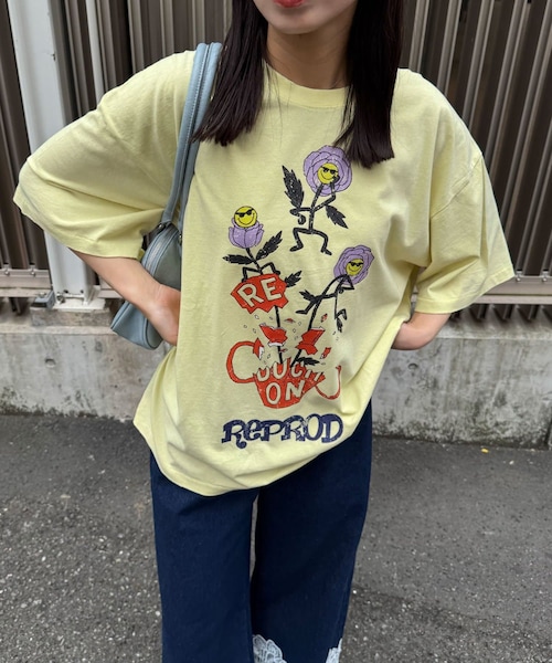 CIAOPANIC(チャオパニック)の「【RePRODUCTION LABEL / リプロダクションレーベル】アソートヴィンテージフェードTEE(Tシャツ/カットソー・レディース・ブラックその他3/ミッドナイトブルー/ブルー/ブラック/ブラックその他2/カーキ/チャコールグレー/ピンク/オフホワイト/レモンイエロー/シルバー/イエロー/ローズ/グレー/レッド・F)」の10枚目の写真
