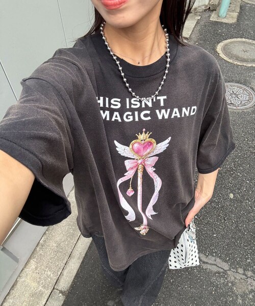 CIAOPANIC(チャオパニック)の「【RePRODUCTION LABEL / リプロダクションレーベル】アソートヴィンテージフェードTEE(Tシャツ/カットソー・レディース・ブラックその他3/ミッドナイトブルー/ブルー/ブラック/ブラックその他2/カーキ/チャコールグレー/ピンク/オフホワイト/レモンイエロー/シルバー/イエロー/ローズ/グレー/レッド・F)」の3枚目の写真