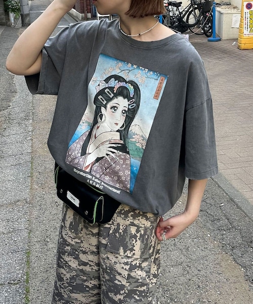CIAOPANIC(チャオパニック)の「【RePRODUCTION LABEL / リプロダクションレーベル】アソートヴィンテージフェードTEE(Tシャツ/カットソー・レディース・ブラックその他3/ミッドナイトブルー/ブルー/ブラック/ブラックその他2/カーキ/チャコールグレー/ピンク/オフホワイト/レモンイエロー/シルバー/イエロー/ローズ/グレー/レッド・F)」の15枚目の写真