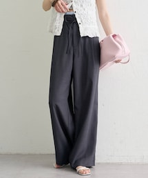mystic | 【夏も涼しい素材でリニューアル / 新色】26SS Wベルトパンツ(スラックス)