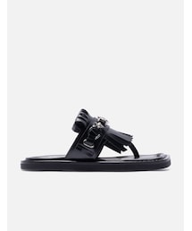 TOGA PULLA | Studded Black Leather Slippers