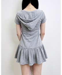 スウェットフリルミニワンピース