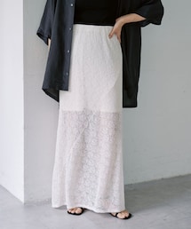 SHENERY | 絡みレースシアースカート(スカート)