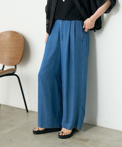 BEARDSLEY(ビアズリー)の「トロミデニムパンツ(デニムパンツ・レディース・インディゴブルー・1/0)」の1枚目の写真
