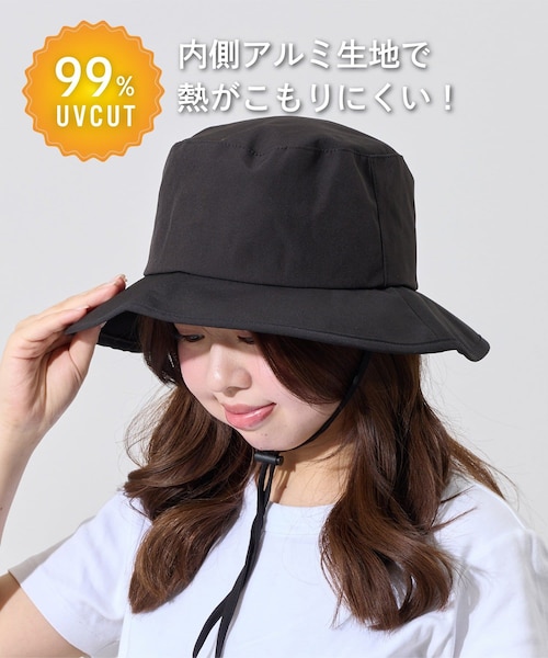 3coins(3coins)の「UV熱くなりにくいHAT(ハット・レディース・グレー/ブラック・FREE)」の2枚目の写真