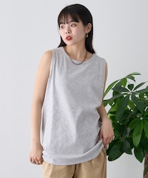 CIAOPANIC TYPY（チャオパニックティピー）の「【ユニセックス】接触冷感テレコリブノースリーブタンクトップ（タンクトップ・レディース）」