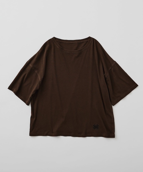 PUAL CE CIN(ピュアルセシン)の「【F&B】オーガニックコットンTシャツ(Tシャツ/カットソー・レディース・ピンク/サックスブルー/モカ/キャメル/アイボリー/イエロー・FREE)」の3枚目の写真