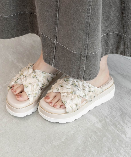 RANDA(ランダ)の「【Lemon Collection】レモンプリントシャーリングベルトサンダル(その他・レディース・その他)」の16枚目の写真