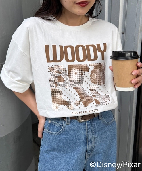 CIAOPANIC TYPY(チャオパニックティピー)の「【TOY STORY/トイ・ストーリー】ピックアップ6コマTEE(Tシャツ/カットソー・レディース・チャコールグレー/オフホワイト/ブラック/グレー/ホワイト/ブラックその他1・L/XL/M)」の2枚目の写真