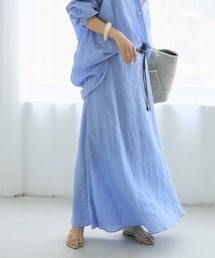 予約【セットアップ着用可能/夏でも快適】リネンバイアススカート/6月上旬お届け予定