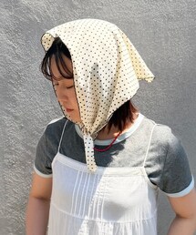 【5/18 11:00販売開始】【rikaセレクト】ドットトライアングルスカーフ