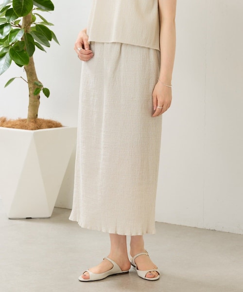BEARDSLEY(ビアズリー)の「シャーリングジャガードスカート《15 quinze》(スカート・レディース・ブラック/ベージュ・F)」の2枚目の写真