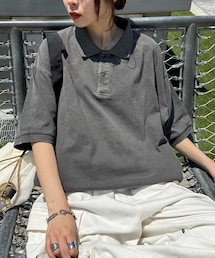 ピグメント加工メッシュポロ