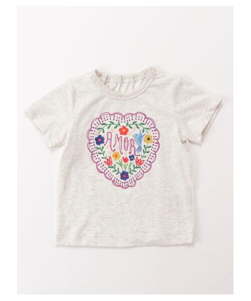 HAKKA BABY（ハッカベビー）の「［ベビー］32/-天竺半袖Tシャツ(接触冷感)（トップス・キッズ・ピンク/ライトグレ-・L）」の7枚目の写真