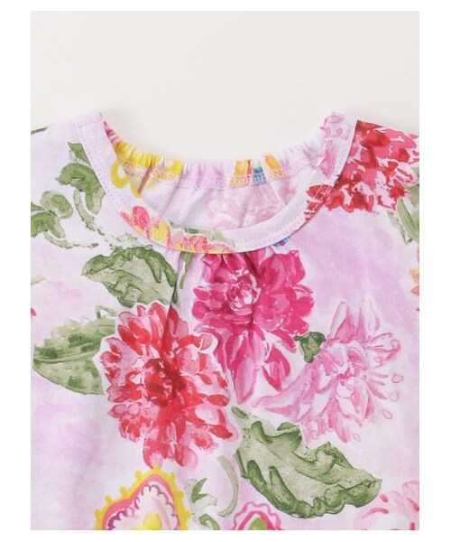 HAKKA BABY（ハッカベビー）の「［ベビー］32/-天竺オリジナルダリアハートプリントチュニックTシャツ（トップス・キッズ・ピンク/ブルー・L）」の3枚目の写真