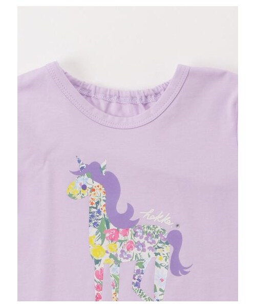 HAKKA BABY（ハッカベビー）の「［ベビー］ユニコーン/リンゴプリントチュニックTシャツ（トップス・キッズ・パープル/サックス・L）」の3枚目の写真
