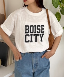 CIAOPANIC TYPY | 【UNISEX】ピグメント加工スラブカレッジロゴTEE(Tシャツ/カットソー)