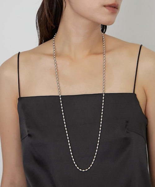LOUNGEDRESS(ラウンジドレス)の「【GALENA/ガレナ】オーバルボールチェーンネックレス(ネックレス・レディース・シルバー・F)」の1枚目の写真