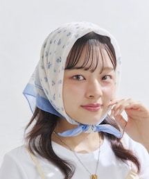 小花柄ミニスカーフ