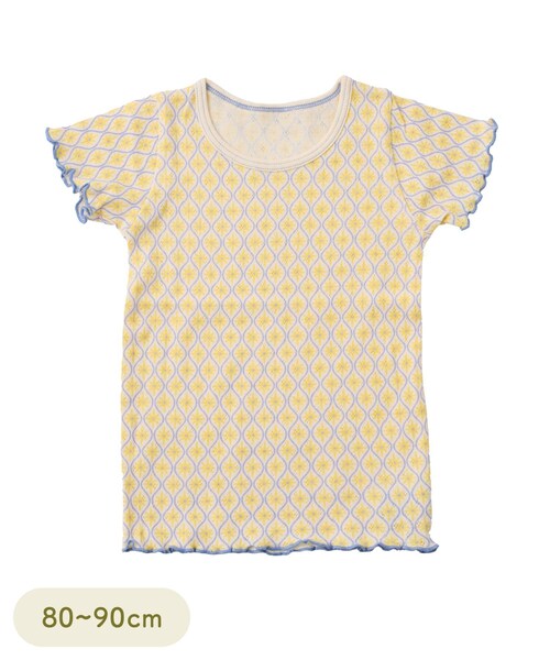 3coins(3coins)の「針抜きメローTシャツ:80~90cm(Tシャツ/カットソー・キッズ・レッド/イエロー・FREE)」の2枚目の写真
