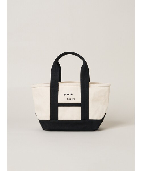 three dots（スリードッツ）の「トートバッグ ミニ（その他・natural/black/black/navy/green）」の4枚目の写真
