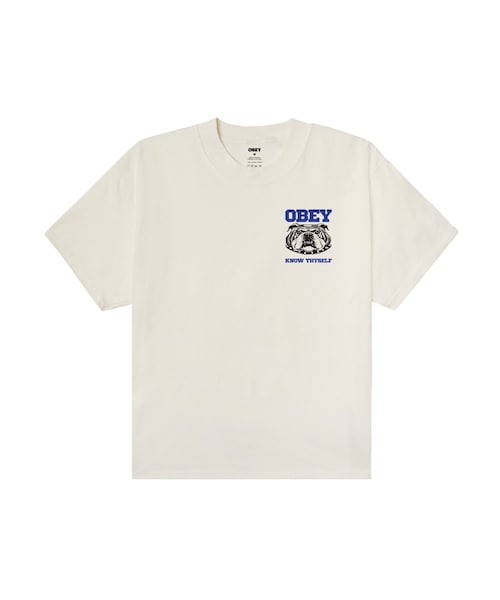 WHO'S WHO gallery(フーズフーギャラリー)の「【OBEY】 KNOW THYSELF(Tシャツ/カットソー・メンズ・ホワイト/ブラック・S)」の1枚目の写真