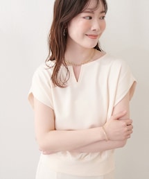 natural couture | きれいめポンチキーネックTOPS(Tシャツ/カットソー)