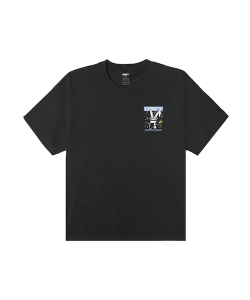 WHO'S WHO gallery(フーズフーギャラリー)の「【OBEY】 ENJOY THE MAGIC(Tシャツ/カットソー・メンズ・ホワイト/ブラック・S)」の2枚目の写真