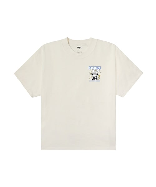 WHO'S WHO gallery(フーズフーギャラリー)の「【OBEY】 ENJOY THE MAGIC(Tシャツ/カットソー・メンズ・ホワイト/ブラック・S)」の1枚目の写真