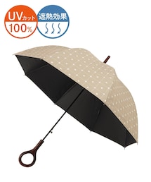 晴雨兼用長傘ラウンドタイル柄