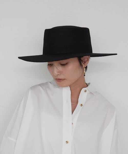 LOUNGEDRESS（ラウンジドレス）の「【GALENA/ガレナ】ウールハット（ハット・レディース・ブラウン/ブラック・F）」の2枚目の写真