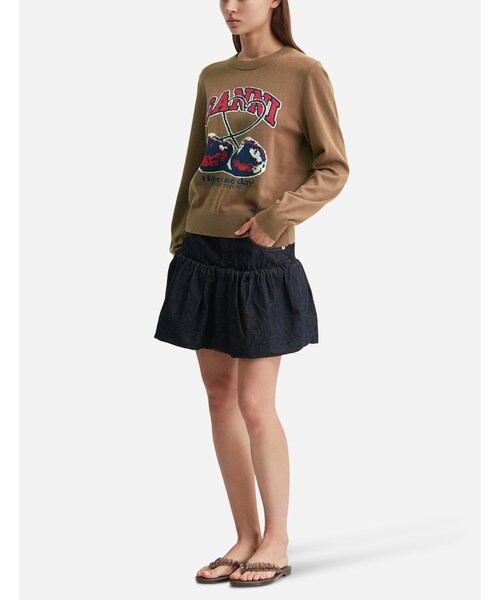 GANNI（ガニー）の「Fine Cotton Graphic Sweater Cherry（その他・レディース・other・XS/S/M/L）」の5枚目の写真