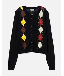 GANNI | Light Cotton Argyle Cardigan