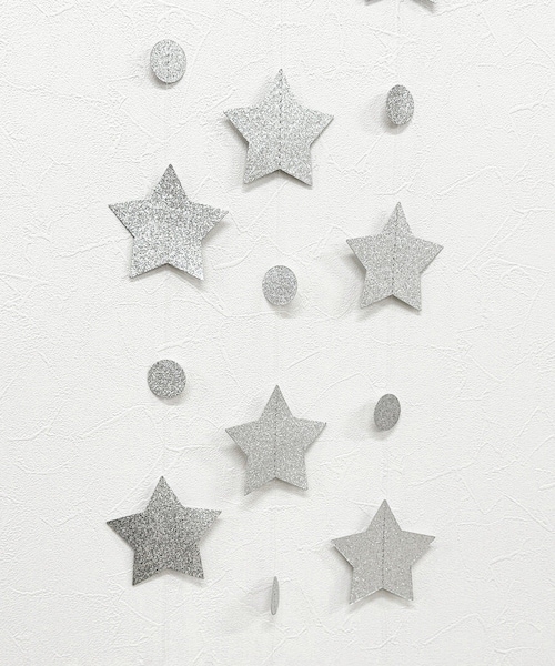 3coins(3coins)の「ペーパーガーランド星/Let's have a Party!(インテリア・シルバー・FREE)」の1枚目の写真