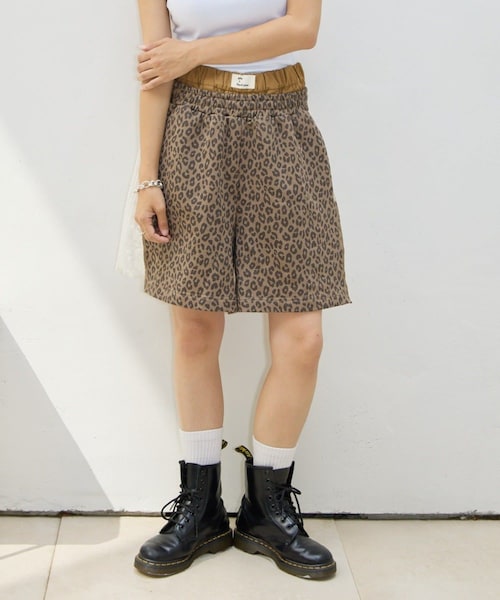 CIAOPANIC TYPY(チャオパニックティピー)の「【etsinta】レース切り替えスウェットショーツ(パンツ・レディース・ブラウン/グレー・ONE)」の1枚目の写真
