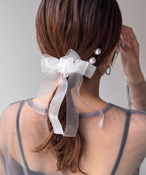 Lattice(Lattice)の「【人気の為再入荷】【オケージョン】リボンUピンセット(4P)(その他ヘアアクセサリー・レディース・ピンク/ホワイト/ブラック・FREE)」の2枚目の写真