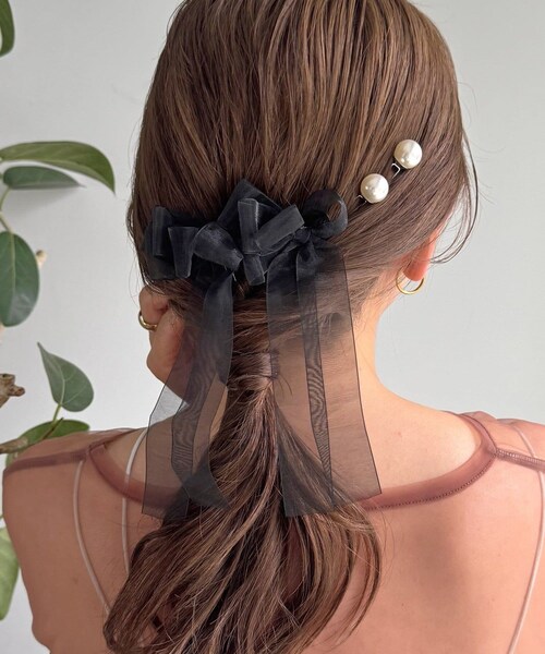 Lattice(Lattice)の「【人気の為再入荷】【オケージョン】リボンUピンセット(4P)(その他ヘアアクセサリー・レディース・ピンク/ホワイト/ブラック・FREE)」の3枚目の写真