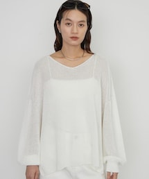 LOUNGEDRESS | 《さらりと上品/華奢見え》【JAPAN MADE】和紙鹿子2WAYニット(ニット/セーター)