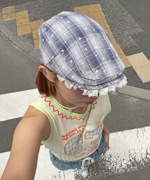 【HELLO.SANFRANCISCO/ハローサンフランシスコ】スターチェックレース付きハンチング