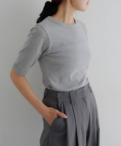 SHENERY(シーナリー)の「ソフトフライスTee(Tシャツ/カットソー・レディース・ピンク/レッド/グレー/ホワイト・F)」の3枚目の写真