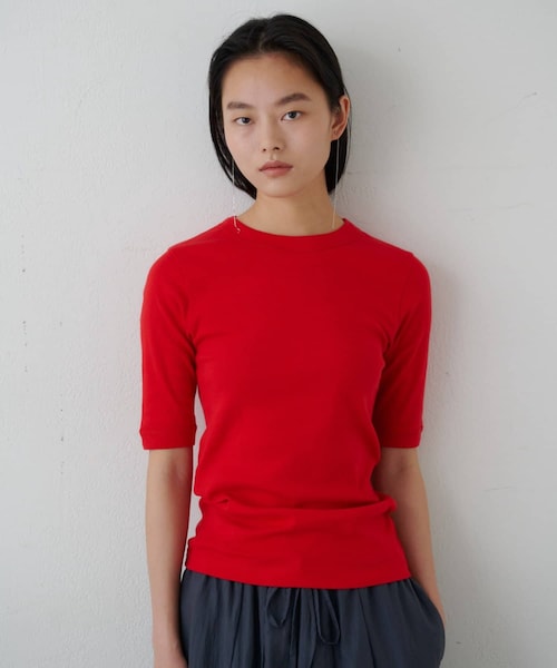 SHENERY(シーナリー)の「ソフトフライスTee(Tシャツ/カットソー・レディース・ピンク/レッド/グレー/ホワイト・F)」の4枚目の写真