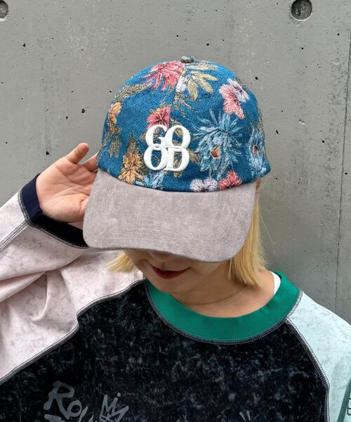 CIAOPANIC TYPY（チャオパニックティピー）の「【SOUNDS GOOOD】ゴブラン柄キャップ（キャップ・レディース・ベージュ/ブルー・ONE）」の2枚目の写真