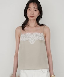 LOUNGEDRESS | 《セットアップ可/着映え》ショートレースキャミ(キャミソール)