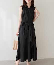 natural couture | アシンメトリーヘムシャツワンピース(シャツワンピース)