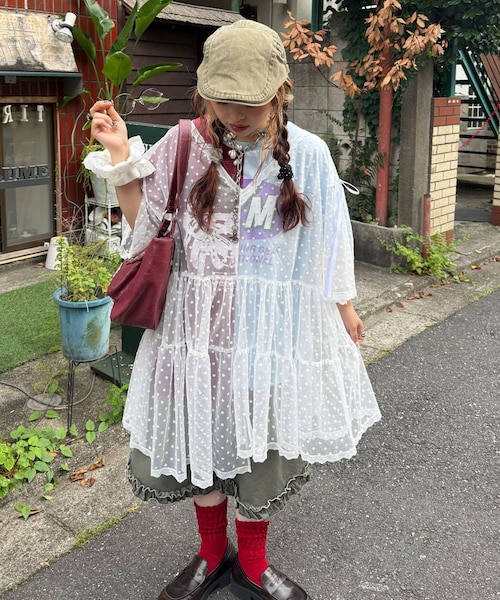 Ciaopanic　ゆなまる　ドットチュールリメイクTシャツワンピース　ブラック CIAOPANIC（チャオパニック）の「【ゆなまる(＠yuna_maruu)企画